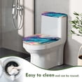 thumbnail image 4 of HELLHERO Marble Pattern 2 Piece Set Toilet Covers Set Adjustable Polyester, Elastic Bottom, Modern Bathrooms, 4 of 4