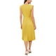 thumbnail image 3 of Vestido sin mangas Allegra K para mujer, vestido midi plisado con cuello en V y botones, tamaño S, color jengibre, 3 of 6