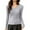Gray, variant on SwiftWear Women's V-Neck Slim Fit Long Sleeve Shirt Soft Stretch Base Layer Ribbed Knit Thermal Top for Casual and Office Wear, Black