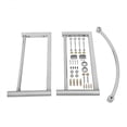 thumbnail image 6 of Haiku Glass Wall Mount Console Sink Round Bowl Bathroom Vessel Sink 23 3/4" Clear Tempered Glass Console w/Chrome Faucet, Pop Up Sink Drain and Towel Bar Combo | Renovators Supply, 6 of 7