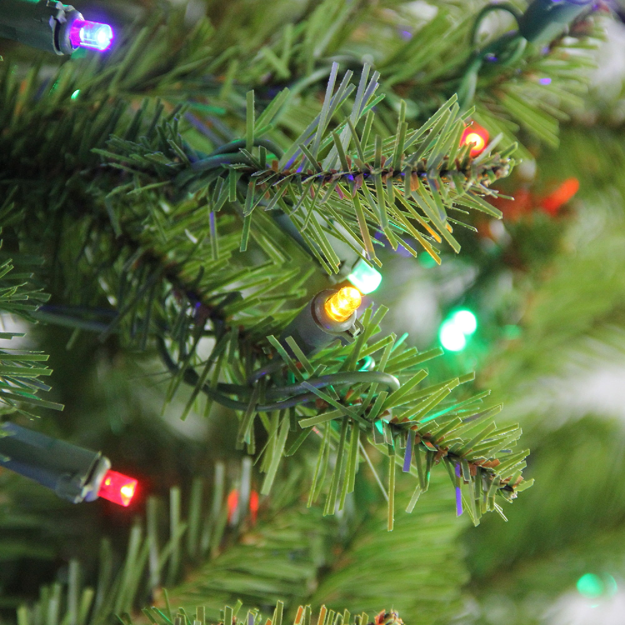 7.5' Pre-Lit Northern Pine Full Artificial Christmas Tree - Multi-Color LED Lights