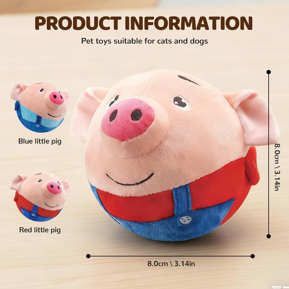 Interactive Dog Toys,2026 New Active Moving Pet Plush Toy,Rechargeable Moving Dog Chew Toys,Jumping Squeaky Dog Toys for Small/Medium/Large