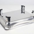 thumbnail image 3 of 1 Ensemble Réchaud Carré en Acier Inoxydable Récipient Alimentaire Plateau de Buffet Polyvalent, 3 of 4