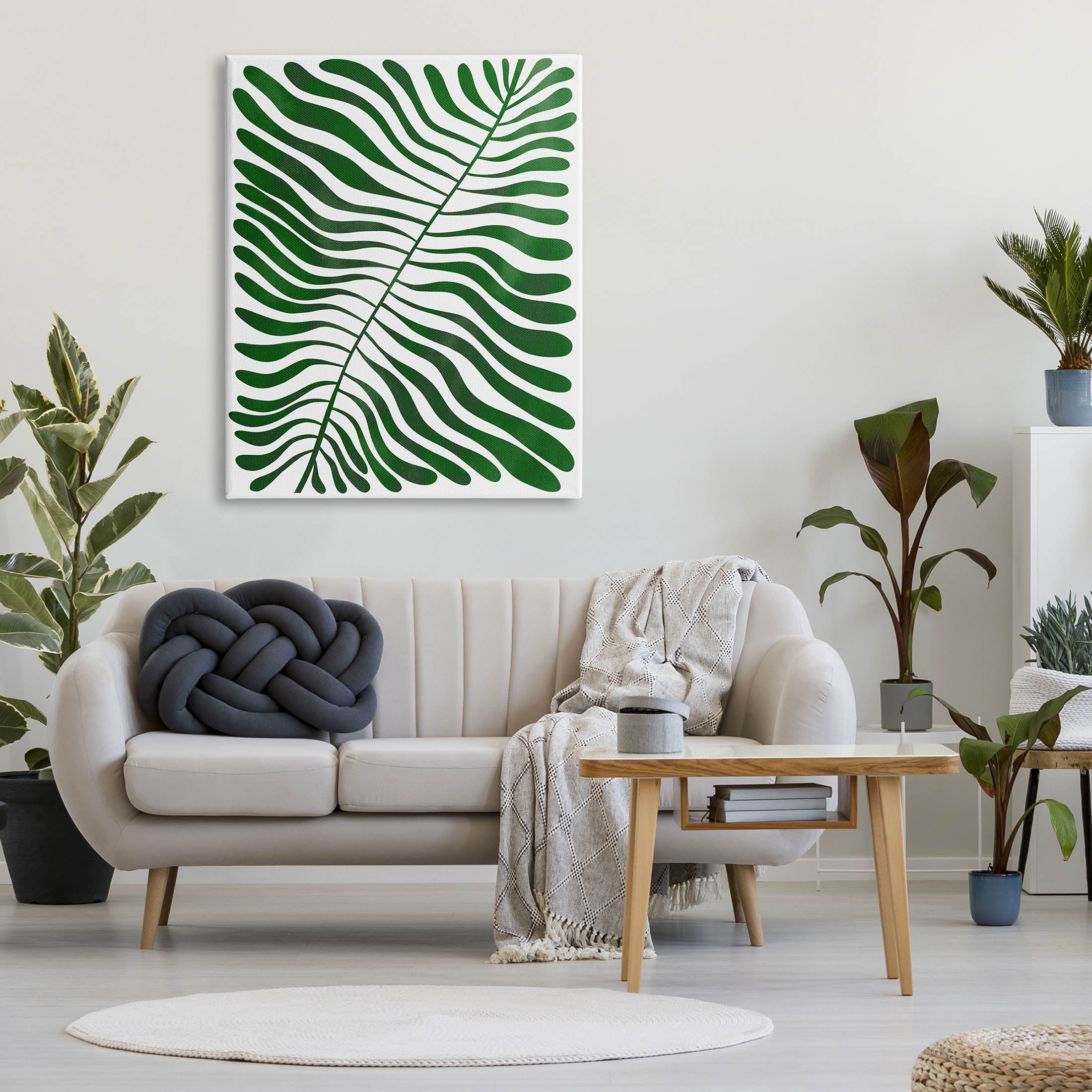 Abstract Fern Botanical Leaf Botanical & Floral Graphic Art Gallery Wrapped Canvas Print Wall Art