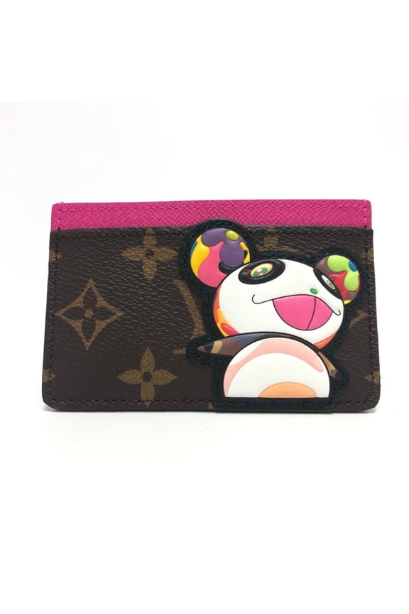 Pre-Owned LOUIS VUITTON M13439 LV x TM Porte Carte Sample Takashi Murakami Panda...