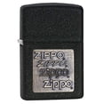 thumbnail image 2 of Zippo Brass Emblem Black Crackle Pocket Lighter, 2 of 4