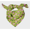 thumbnail image 3 of Bimba Green Leaves & Ranunculus Floral Pure Silk Printed Scarf Dupatta Head Neck Wrap Bandanas For Women 40 x 80 Inches, 3 of 6