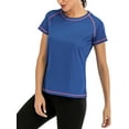 thumbnail image 6 of Women's Plus Size T shirts Round Neck Blouses T-Shirts for Women Long/Short Sleeve Shirt Loose Tops Casual Casual Twist Tops Blouse for Womens S-XXL, 6 of 6