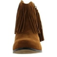 thumbnail image 3 of Adriana Leonara-39 Women's Side Zipper Low Heel Fringe Ankle Booties, 3 of 4