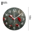 thumbnail image 2 of 10 Inch Wall Clock Battery Operated Silent Clock Decorative for Office, Kitchen, Outdoor, Living RoomPoppy Flower Vintage Landscape Nature Scenery Vintage Natural, 2 of 4