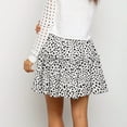 thumbnail image 4 of Vedolay Women's Summer High Waist A line Polka Dot Short Skirts,White XL, 4 of 5