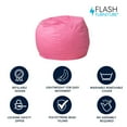 thumbnail image 4 of Small Solid Light Pink Kids Bean Bag Chair, 4 of 9
