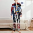 thumbnail image 2 of Mobile Suit Gundam Hooded Union Suit One Piece Pajama Outfit PJs Sleepwear, 2 of 7
