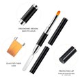 thumbnail image 2 of Pincel de doble cabeza para diseño de uñas, ideal para esculpir, estampar y aplicar gel de extensión, color negro., 2 of 6
