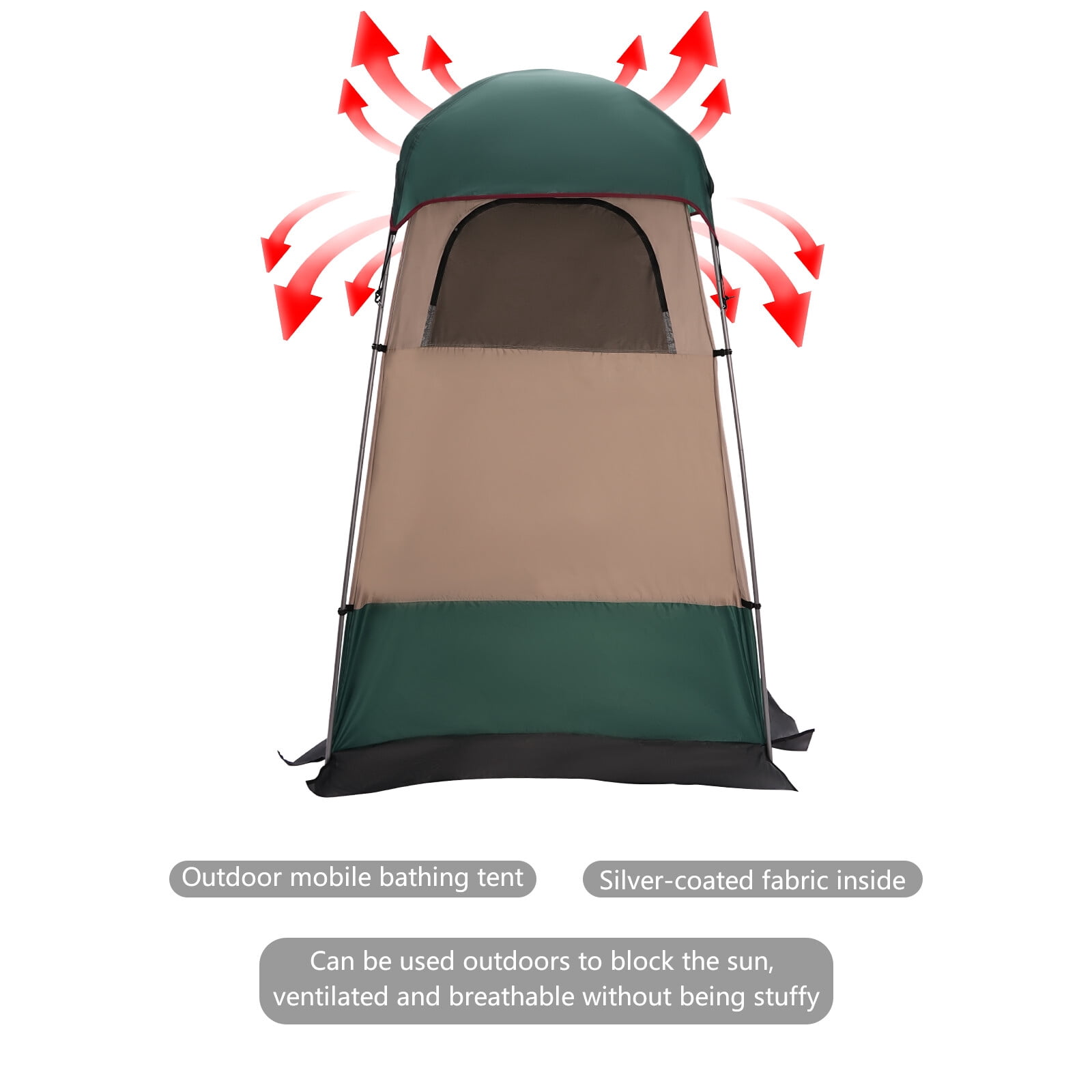 Outdoor Camping Privacy Shelter, Sun Protection, Waterproof, Portable Toilet Shower Tent for Hiking