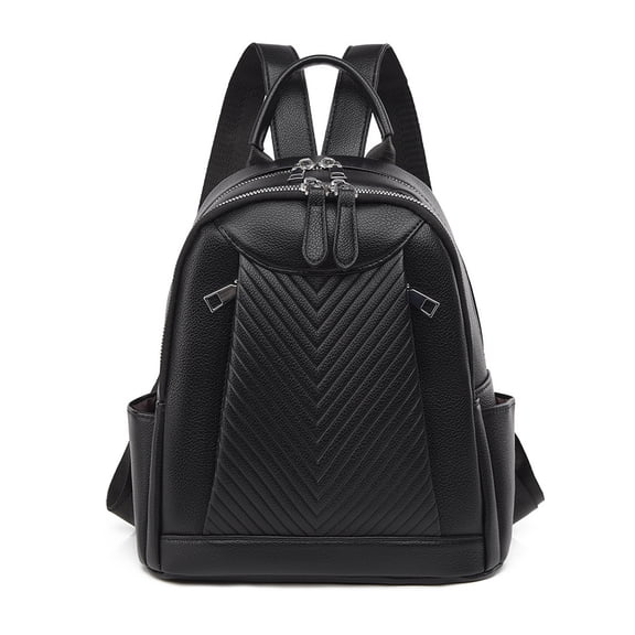 PRIYAL Women’s Stylish Leather Backpack Purse – Lightweight Travel Backpack with Multiple Pockets, Lychee Grain PU Leather