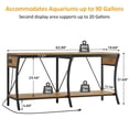 thumbnail image 7 of Condemo 55-90 Gallon Fish Tank Stand with Power Outlets, 2-Tier Aquarium Stand with LED Light Strip & Open Storage Shelves, Heavy Duty Metal Table for Reptile Tank, 1150 LBS Capacity, 7 of 7