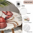 thumbnail image 3 of Coastal Lobster Round Tablecloth for 36-44 Inch Tables,Fitted Table Cover with Elastic Edge,Beach Coral Shell Nautical Vintage Waterproof Outdoor Table Cloth Protector for Patio Garden Dinner Picnic, 3 of 9
