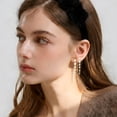 thumbnail image 5 of APSVO 18K Gold Plated Drop Earrings for Women CZ Lightweight Hypoallergenic Post Dangle Earrings Set Prom Wedding Birthday Graduation Jewelry Gifts Teen Mom Bride Bridesmaid Girlfriend Wife, 5 of 7