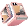 thumbnail image 7 of Dteck for Samsung Galaxy Z Flip 6 Case with Hinge Cover & Built-in Stand & Tempered Glass Screen Protector,Military Grade Drop Protection, Heavy Duty Matte Hard Case for Samsung Z Flip6,Glitter Pink, 7 of 7