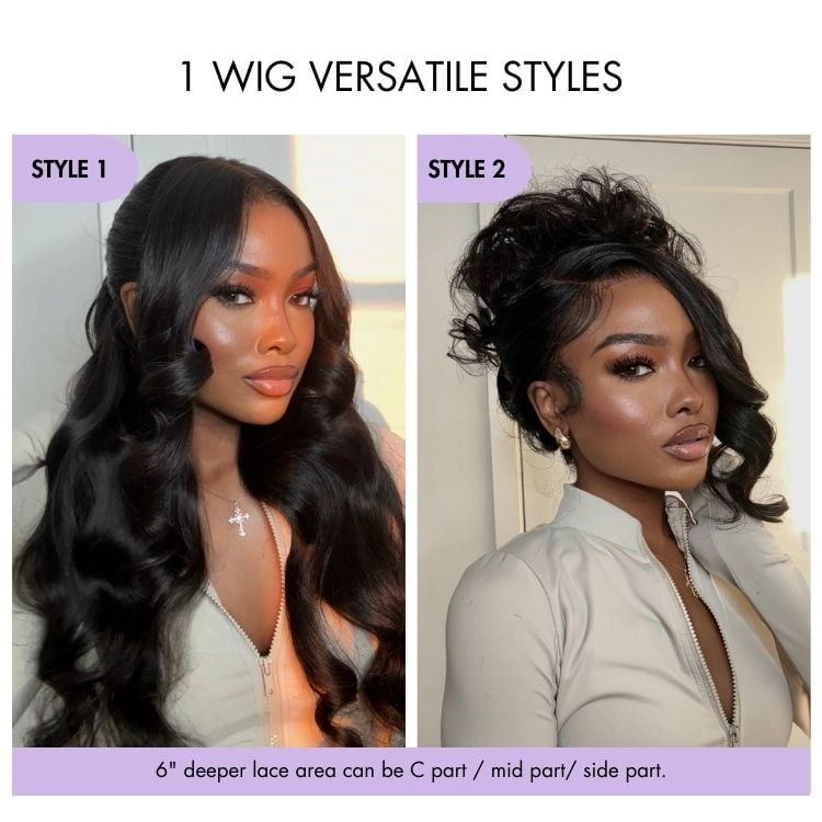 24” Body Wave Human Hair Wigs, All-Day Comfort, Pre Plucked Wig Layered