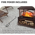 thumbnail image 6 of 37in Outdoor Wood Burning Fireplace,2-in-1 Large Fire Pit,Durable Rectangular Freestanding Metal Fire Pit with Firewood Racks and Fire Poker, Ideal for Patio, Garden and Backyard, 6 of 7