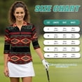 thumbnail image 7 of Uorisanigo Geometric Tribe Womens Moisture Wicking Casual Tennis Activewear Size S Versatile Fashionable Long Sleeve Golf Polo Shirts with 1/4 Zipper Casual Outing Wear Pullover, 7 of 7