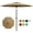 Khaki, variant on 9FT Large Outdoor Patio Umbrella Market Table Umbrella-UV Resistant, Easy Push Button Tilt and Crank, 8 Sturdy Ribs Heavy-Duty Pool Umbrella for Deck, Backyard,Garden