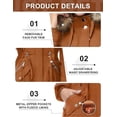 thumbnail image 4 of Women Winter Parka Coat, Windproof Women Winter Coat Fleece Lined Long Parka with Faux-Fur Hood (Ginger, Medium), 4 of 7