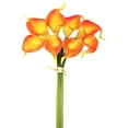 thumbnail image 1 of Vickerman 14'' Artificial Orange Calla Lily Bundle Featuring 8 Beautiful Blooms -FD170303, 1 of 3