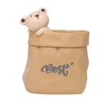 thumbnail image 1 of Flower Pot, Planter Retro Flowerpot For Home Desk Tabletop Herbs Plant Bear Brown, 1 of 7