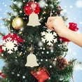 thumbnail image 5 of Adornos navideños de madera para manualidades, 20 piezas DIY Kit de recortes de madera sin terminar para niños y adultos Decoración colgante de árboles de Navidad, 5 of 5