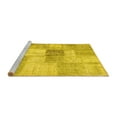 thumbnail image 2 of Ahgly Company Machine Washable Indoor Square Patchwork Yellow Transitional Area Rugs, 3' Square, 2 of 4
