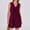 Wine, variant on GILIGEGE Rompers for Women 2025 Summer Casual Ladies' Casual V Neck Pleated Rope Sleeveless Back Pocket Jumpsuit Set Overalls for Women Blue L