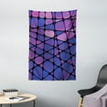 thumbnail image 1 of Abstract Tapestry, Contemporary Stained Glass Design with Graphic Drops Mosaic Vibrant Pattern, Wall Hanging for Bedroom Living Room Dorm Decor, 40W X 60L Inches, Purple Pink Black, by Ambesonne, 1 of 2