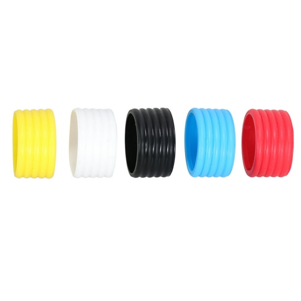 5 bandas de agarre para raqueta de tenis, superabsorbentes, para sujetar el overgrip (amarillo, rojo, azul, negro, blanco, 1 unidad de cada color).