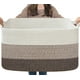 thumbnail image 1 of Cesto de Almacenamiento Goodpick 55x38x30 cm Algodón Tejido Marrón Blanco, 1 of 7