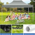 thumbnail image 6 of SANOPY 10' x 15' Heavy Duty Pop up Canopy with 4 Removable Sidewalls, Instant Commercial Tent for Party, Portable Gazebo with Sangbags, Roller Bag, Gray, 6 of 8