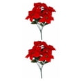 thumbnail image 2 of Billuyoard Artificial Flower Fashion Fake Simulation Lints Holiday Props Ornament Party Flowers Decoration for Living Room rojo 5 tenedores 2Conjunto, 2 of 6