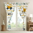thumbnail image 4 of Erosebridal Truck Curtains Blackout Construction Vehicle Curtains Truck Living Room Decor,Excavator Bulldozer Crane Tractor Curtains & Drapes Stripes Window Curtain, 4 of 6