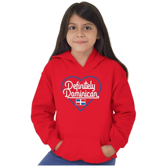 Definitely Dominican Cute Flag Love Kids Hoodie Sweatshirt Girls Teen Brisco Brands S