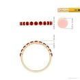 thumbnail image 5 of ANGARA Natural Floating Round Ruby Semi Eternity Wedding Ring in 14K Yellow Gold for Women (Size-2.2mm) | July Birthstone, Birthday, Anniversary, Jewelry Gift for Women | Natural Ruby Ring, 5 of 9