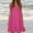 *Hot Pink, variant on ClodeEU Women's Sleeveless Crewneck Tiered Ruffle Midi Dress,Casual Loose Summer Beach Sundress Black,Women's Plus L