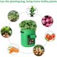 thumbnail image 5 of (Pequeño Φ25*30cm【4 Galones】Negro) 1 Paquete de Bolsas para Macetas No Tejidas con Tapa Abatible y Asa para Macetas para Plantar Patatas, Zanahorias, Fresas, Tomates, Flores, 5 of 5