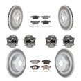 thumbnail image 1 of Transit Auto Front Rear Hub Bearings Assembly Coated Disc Brake Rotors and Ceramic Pads Kit (10Pc) for Car Ford Fusion - Left Right Side (Driver Passenger) KBB-112786, 1 of 11