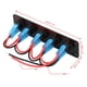 thumbnail image 5 of Panel de interruptor basculante de 5 pandillas, Panel de interruptor de palanca LED azul impermeable, Panel de interruptor basculante de tablero redondo de 12v / 24v para RV Boat Yacht Marine Amonsee No, 5 of 5