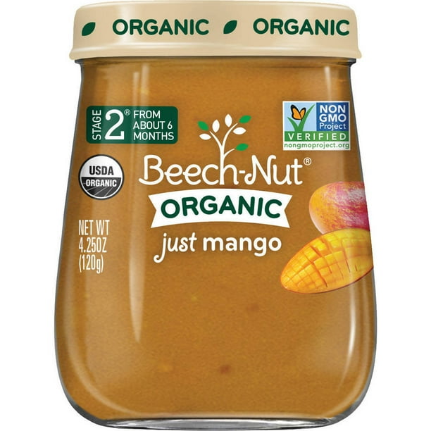 BeechNut Organic Stage 2 Just Mango Baby Food, 4.25 oz
