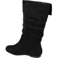 thumbnail image 3 of Women's Journee Collection Shelley-3 Wide Calf Knee High Slouch Boot Black Faux Suede 9.5 M, 3 of 5