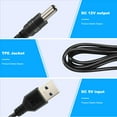 thumbnail image 5 of USB Cable 5.5mm / 2.1mm 5V DC Jack Power Cable (Black, 75cm), 5 of 8