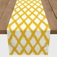 thumbnail image 3 of Creative Products Painted Diamond Pattern Yellow 16x72 Poly Twill Table Runner, 3 of 3